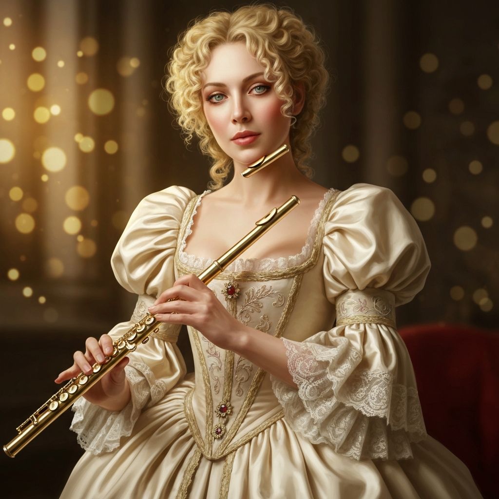 Portrait de Sophie Martin, Flûte traversière baroque