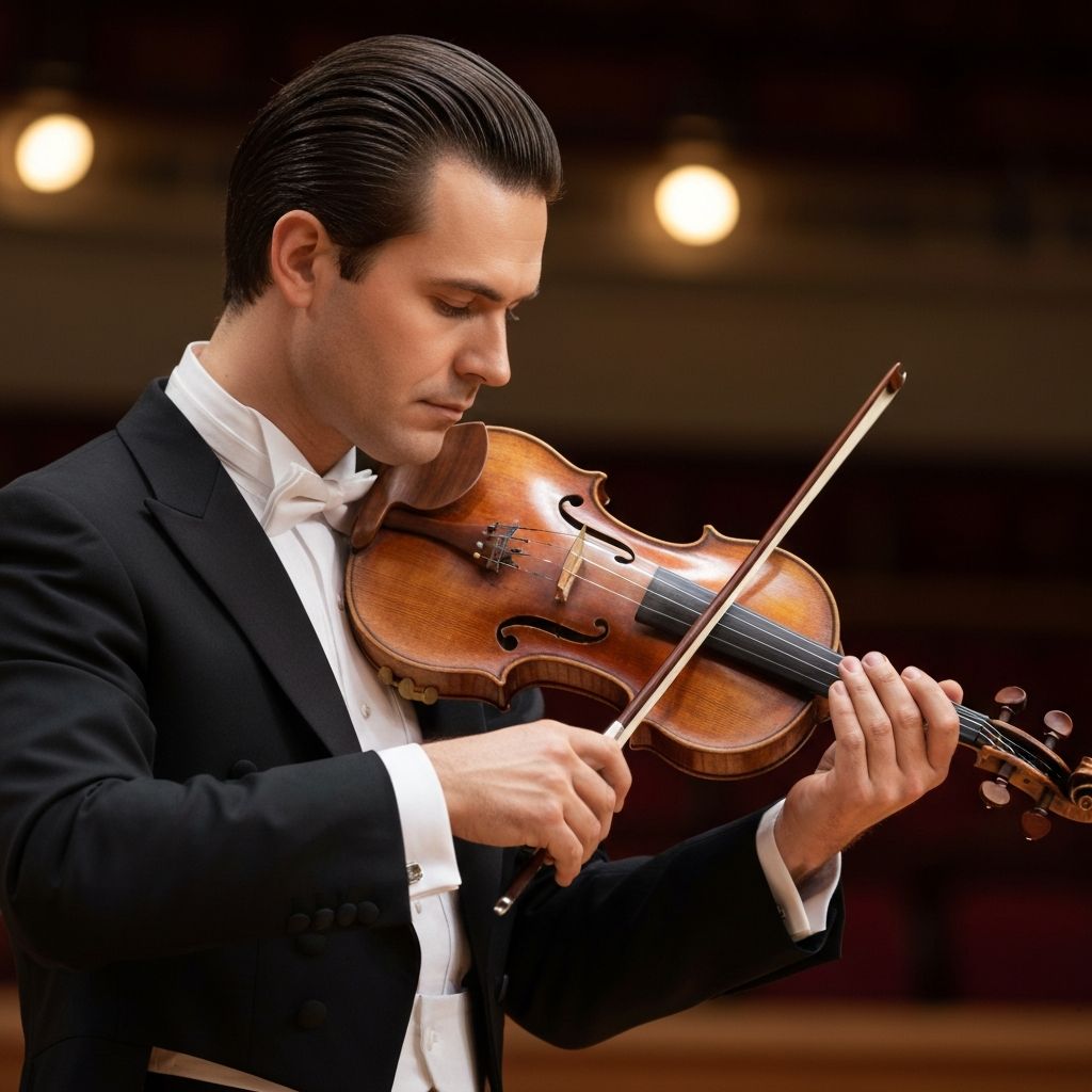 Portrait de Philippe Bernhard, Violon